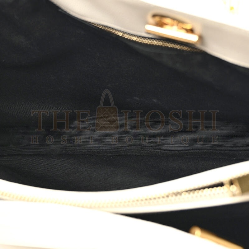Y51 CHEVRON LEATHER CLASSIC MONOGRAM SHOPPING TOTE WHITE 1466144 (33*22*15cm) Master Quality